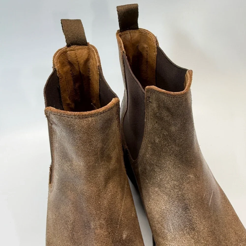 Frye‎ Seth Chelsea Boot Men 9 D Brown Chocolate Patina Classic